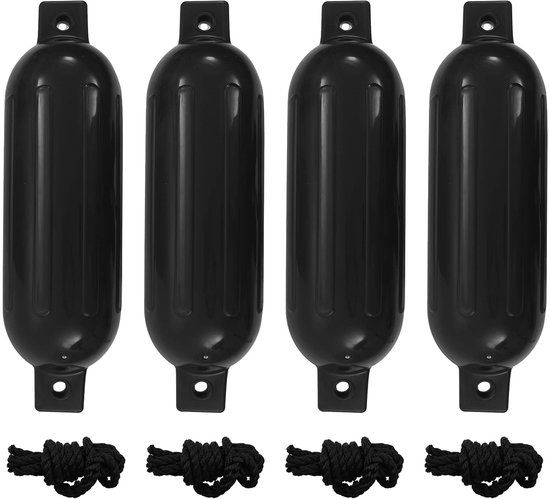 vidaXL Bootstootkussens 4 st 51x14 cm PVC zwart