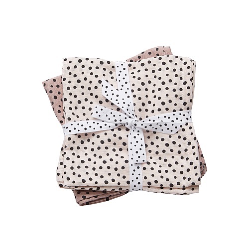 Done by Deer Happy Dots Spuugdoek Set van 2 Roze