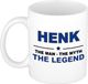 Bellatio Decorations naam cadeau mok - Henk - man myth legend - koffiemok - 300 ml - collega - vaderdag