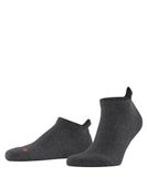 FALKE Cool Kick Sneakersokken, uniseks, lage sokken, lichte voering, lussen, verkoelend effect, eenkleurig, fantasie, ademend, sneldrogend, functioneel garen, 1 paar, Donkergrijs 3970