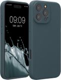 kwmobile telefoonhoesje geschikt voor Apple iPhone 16 Pro Max - TPU backcover met siliconen coating - Smartphone case in leisteen