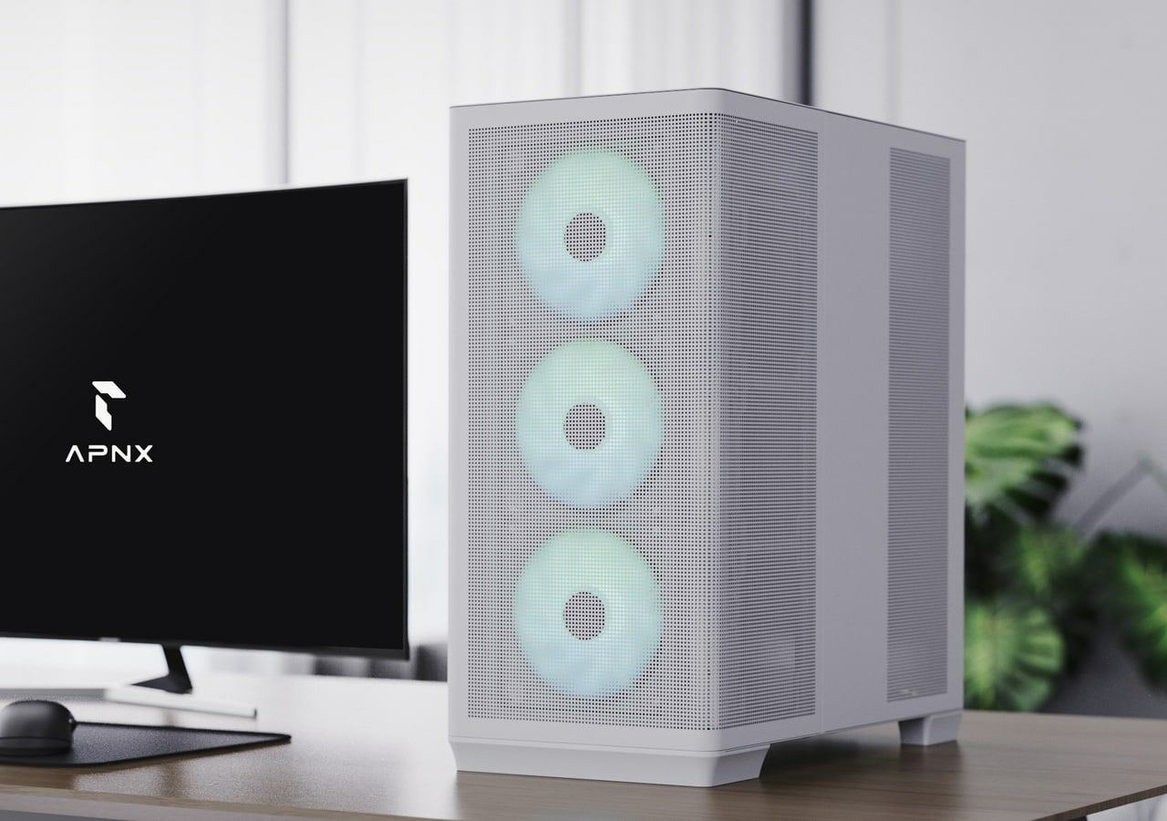 APNX C1-R-WT-v1 Midi Tower Wit