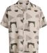 Jack & Jones Overhemd Jjabstract Print Ss Resort Shirt 12290408 Moonbeam Mannen Maat - XXL