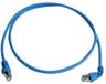 Telegärtner 100008017 Câble réseau RJ45, câble de brassage CAT 6A S/FTP 1,00 m Bleu Ignifuge, sans halogène 1 pièce(s)