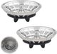 Set de crépines d'évier de cuisine avec bloc de vidange à trois pieds - 2 pièces - argent