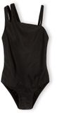 Minoti badpak meisje asymmetrisch one-shoulder - zwart