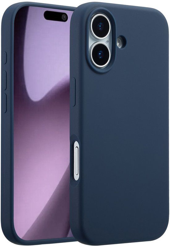 Accezz Liquid Silicone Backcover met MagSafe voor de Apple iPhone 17 - Donkerblauw