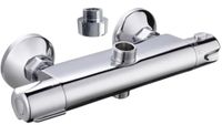 PromoHome Breva Thermostatische Douchemengkraan - Universele Aansluiting, Verbrandingsbeveiliging - 261 x 535 mm - Verchroomd