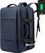 CarryQuest® - Sac à dos de voyage Homme - 17.3" Ordinateur portable - Extensible - Sac à dos mode imperméable - Sac à dos d'affaires École - Capacité 45L - Imperméable - USB - Bleu
