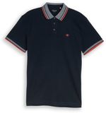 Tom Tailor Piqué poloshirt met logo-print - Maat L - sky captain blue