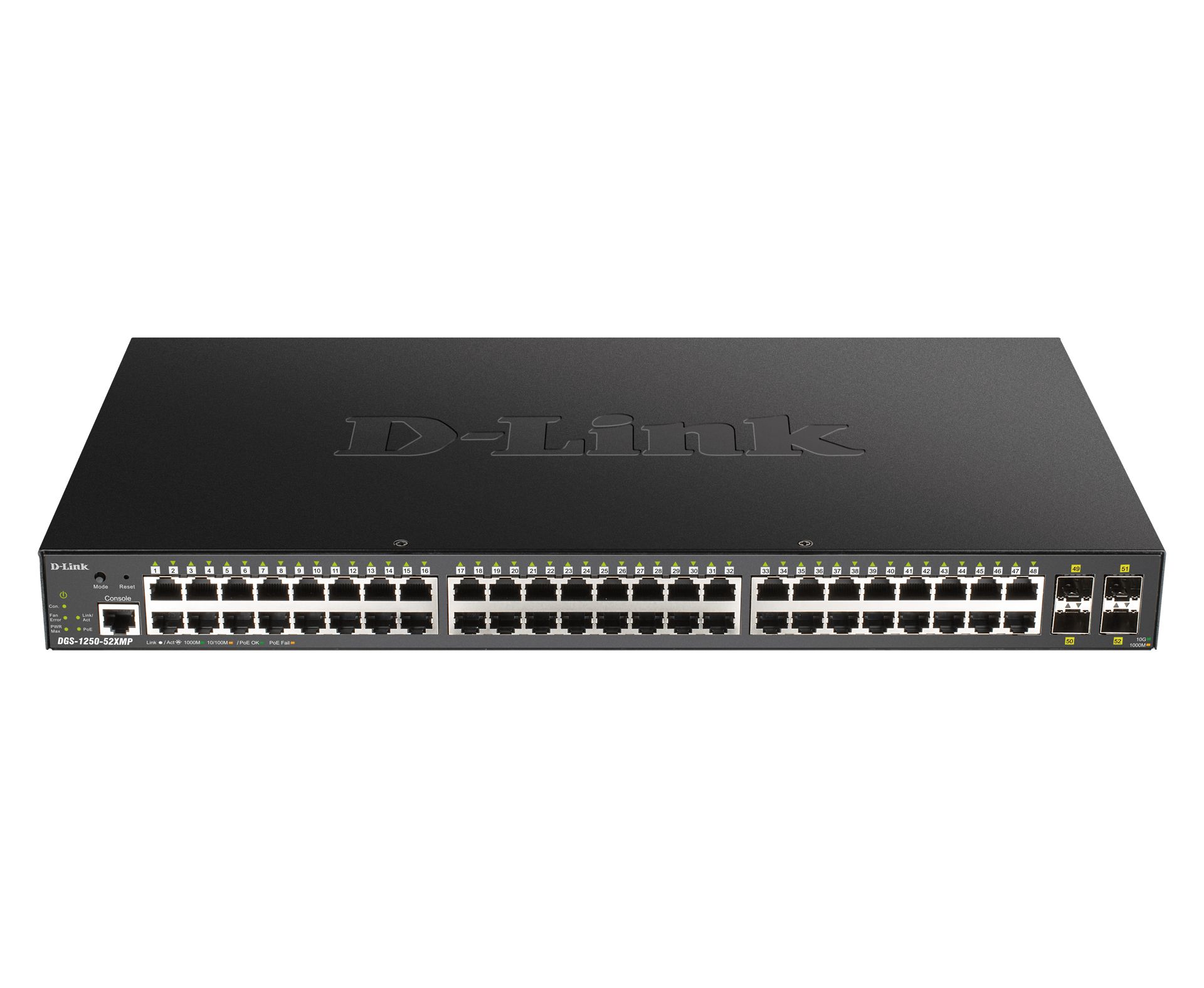 D-Link DGS-1250-52XMP/E - Switch - 52 poorten - Gigabit Ethernet - PoE+