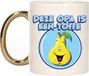 Bellatio Decorations Mok voor Opa - Goud - Keramiek - 300 ml