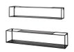 HAKU Wandplank set van 2 zwart, metaal