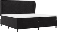 vidaXL Boxspring Bed met Hoofdeinde Zwart 200 x 200 cm Fluweel