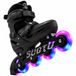 Suotu Patins à roulettes - Patins à roulettes réglables - Ligne : S78 - Patins à roulettes filles et garçons - Taille : EUR 28-30 - Roues lumineuses - Noir