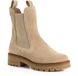 Tamaris Dames Chelseaboot 1-25411-47 400 Beige Leer Textiel Rubber 39 EU
