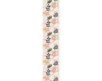 Ambiance Sticker Voorgelijmd vliesbehang - TROPISCHE BLADEREN GRIJS - 1 rol van 300x60 cm
