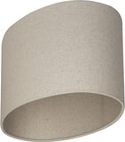 Uniqq Ovale Lampenkap beige transparant 35 x 23 cm – 18 cm hoog