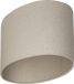 Uniqq Ovale Lampenkap beige transparant 35 x 23 cm – 18 cm hoog