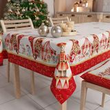 PETTI Artigiani Italiani - Kerst Tafelkleed Vlekbestendig Rechthoekig Tafelkleed voor Keuken, Motief Circus, 140x240 cm, 100% Made in Italy