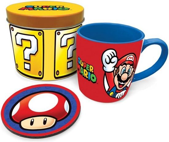 Nintendo Super Mario - Geschenkset - Let&#39;s Go - Mok en Onderzetter