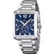 Festina Chronographe Homme Rectangulaire Bracelet et Boîtier en Acier Cadran Bleu