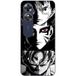Oppo A17 Etui Sangoku Naruto Luffy uit één stuk Dragon Ball Z zwart-witte achtergrond, anime manga Maniacase