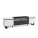 Skraut Home TV-kast | televisie | woonkamermeubel | opslag | 200 x 57 x 35 cm | voor tv's tot 80 inch | elektrische open haard | industrieel design | moderne stijl | zwart en wit