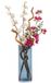 Gerimport Bloemenvaas Anais - Blauw - Transparant - Glas - 10 x 25 cm