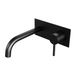 Brauer Black Edition Robinet de lavabo encastrable avec bec incurvé et plaque de recouvrement Modèle A1 Noir mat