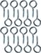 Deltafix Schroefogen - 32x - verzinkt metaal - 12 x 4 mm