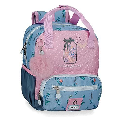 Enso We Love Flowers rugzak roze 23 x 28 x 10 cm