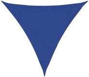 vidaXL Zonnezeil Blauw HDPE Driehoekig 3,6x3,6x3,6 m
