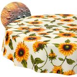 ANRO Tafelkleed Zonnebloemen Meerkleurig Rond Ø140cm