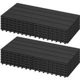 EUGAD WPC Terrastegels 30 x 60 cm - 12 Stuks - 2 m² - Kliksysteem - Diverse Kleuren