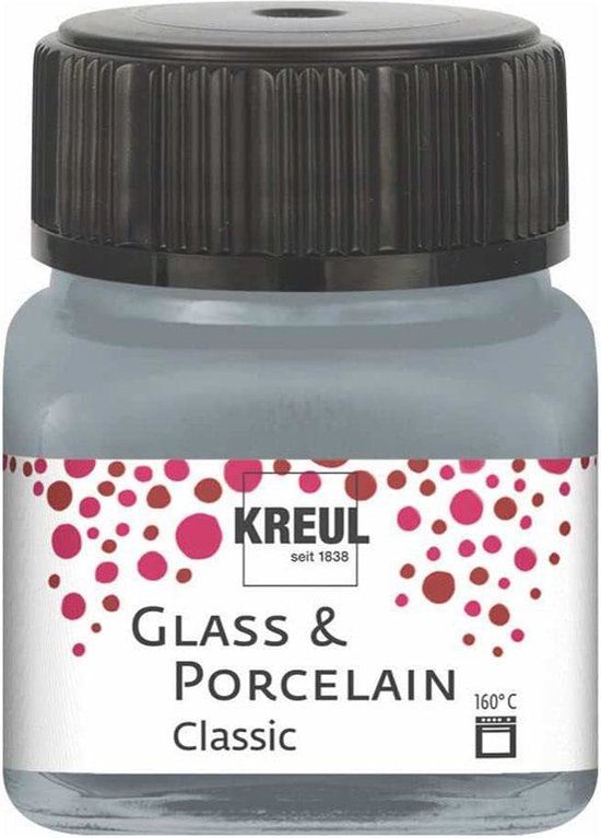 KREUL Glas & Porselein Klassiek zilver metallic 20 ml