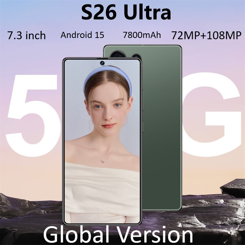 CHOTOG S26 Ultra Smartphone 2026 Origineel 7.3HD Globale Versie 5G Dual SIM Voordelige Mobiele Telefoons 7800mAh Android 15 Mobiele Telefoons