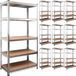 Monzana Stellingkast - Set van 10 Metaal 180x90x40cm 875kg - Zilver