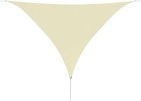 vidaXL Zonnescherm driehoekig 5x5x5 m oxford stof crèmekleurig