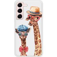 Samsung Galaxy S22 Funny girafe Verstevigd hoesje met sublimatie bedrukking