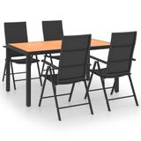 vidaXL 5-delige tuinset - zwart en bruin