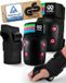 99FLIPS Set de genouillères - 6 pièces - Enfants - Protection pour le patinage - Taille S/M - Arc-en-ciel noir