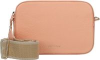 Coccinelle Leren Schoudertas Tebe Crossover Bag Sunrise Abrikoos