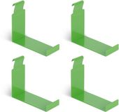 Alberts Decoratieve haken voor dubbel draadgaas - afmeting XL - sendzimir verzinkt - geelgroen - geplastificeerd - RAL6018 | Set van 4