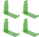 Alberts Decoratieve haken voor dubbel draadgaas - afmeting XL - sendzimir verzinkt - geelgroen - geplastificeerd - RAL6018 | Set van 4