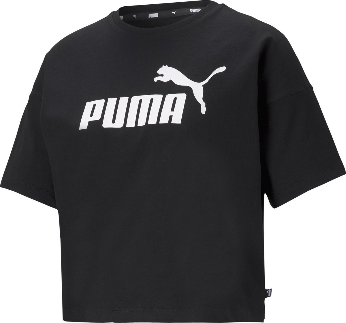 PUMA Essential Cropped Logo Dames T-Shirt - Maat XS