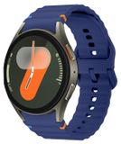 Wigento Smartwatch-band voor Samsung Galaxy Watch 7 44 / 40mm, TPU-siliconen, donkerblauw