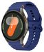Wigento Smartwatch-band voor Samsung Galaxy Watch 7 44 / 40mm, TPU-siliconen, donkerblauw