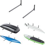 QLS Wandbeugel voor dakkoffer, staal, 82 cm, zwart-grijs