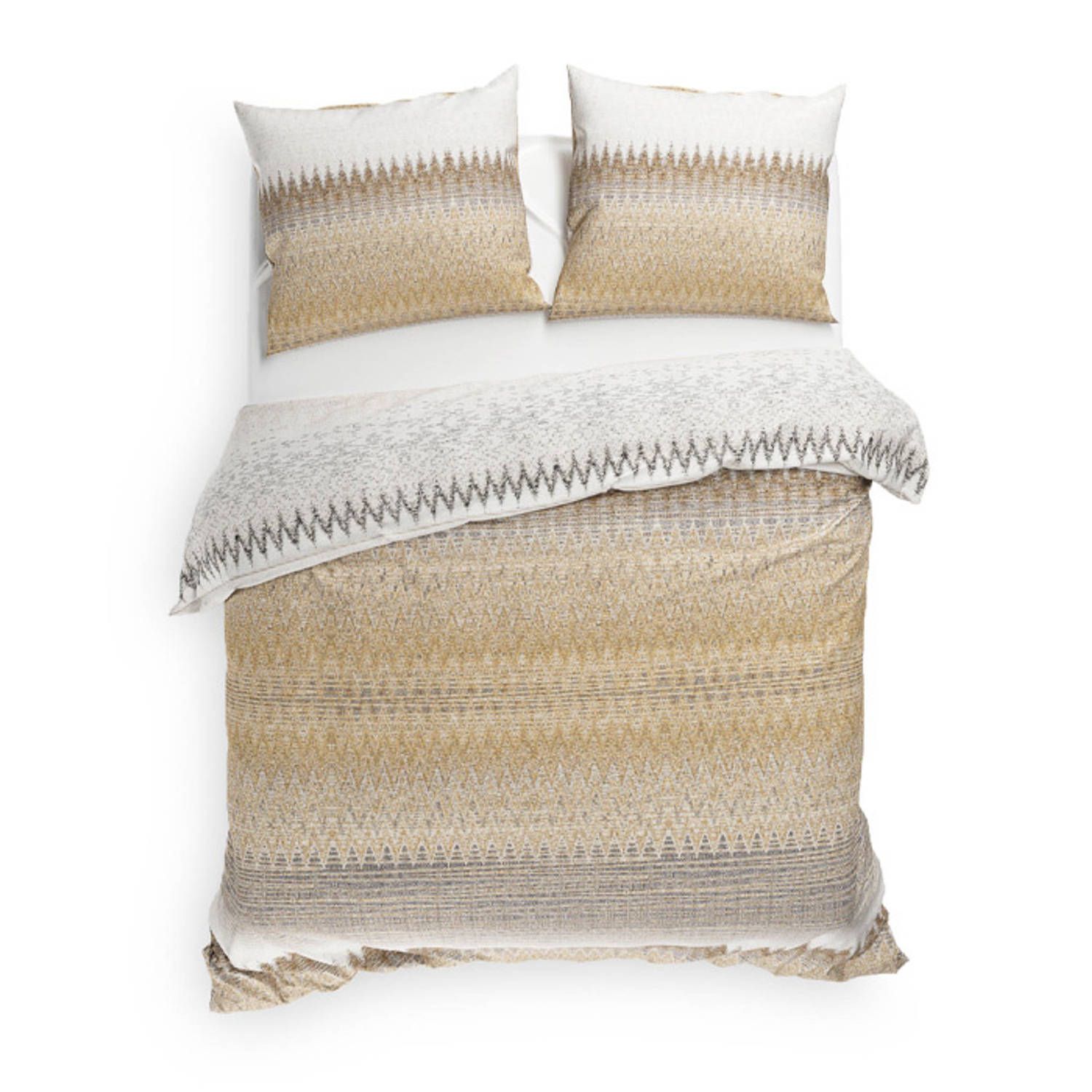 Heckett & Lane Abbe Flanel dekbedovertrek - Sepia Natural - 140x200/220 cm